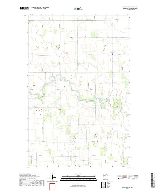 Goodridge SW topographic map thumbnail