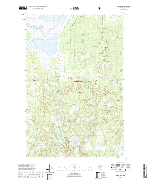 Goose Lake topographic map thumbnail