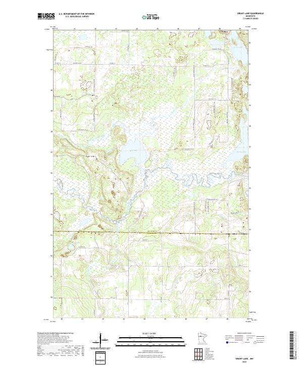 Grant Lake topographic map thumbnail