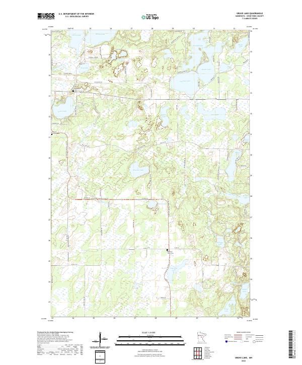 Grave Lake topographic map thumbnail