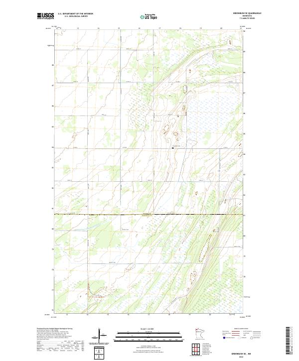 Greenbush SE topographic map thumbnail