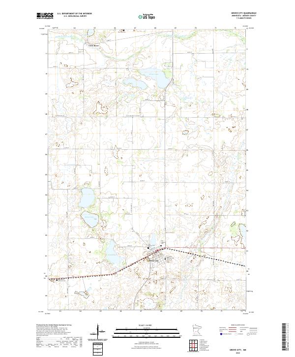 Grove City topographic map thumbnail