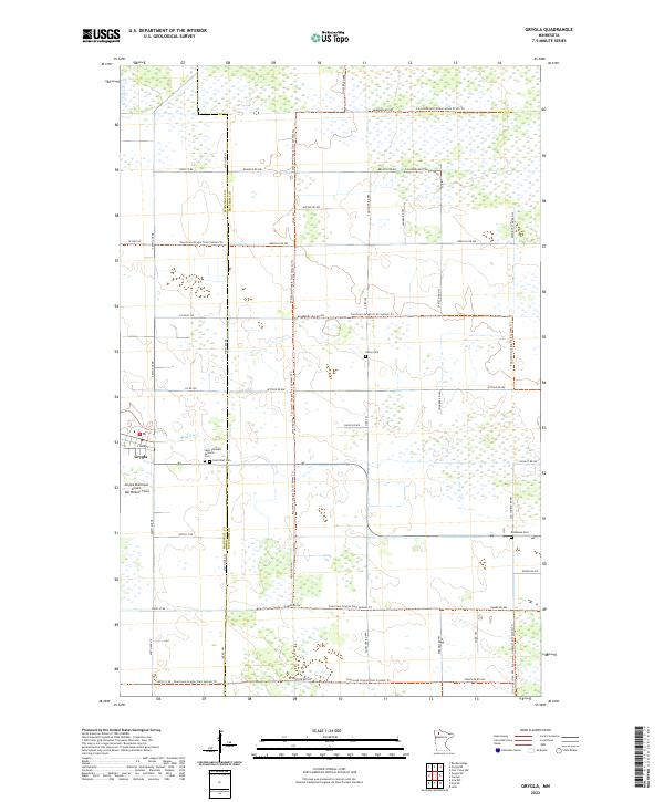 Grygla topographic map thumbnail