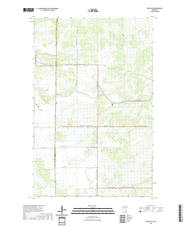 Grygla NE topographic map thumbnail