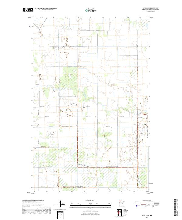 Grygla SW topographic map thumbnail