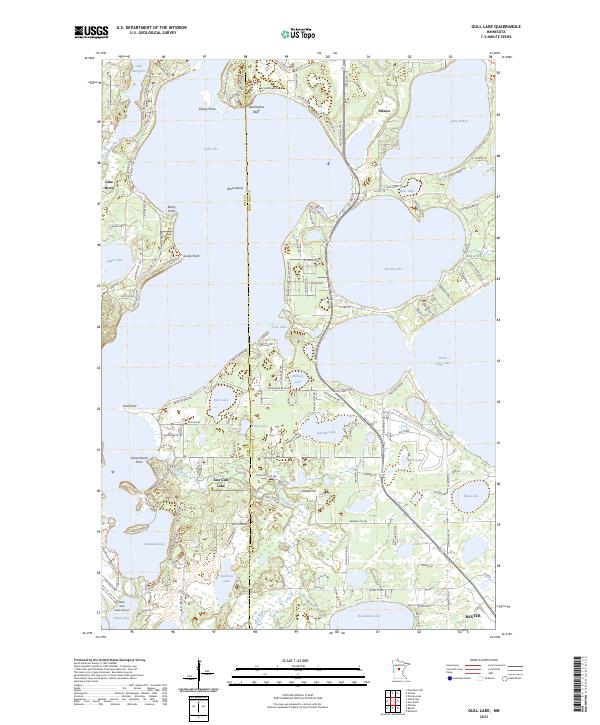 Gull Lake topographic map thumbnail