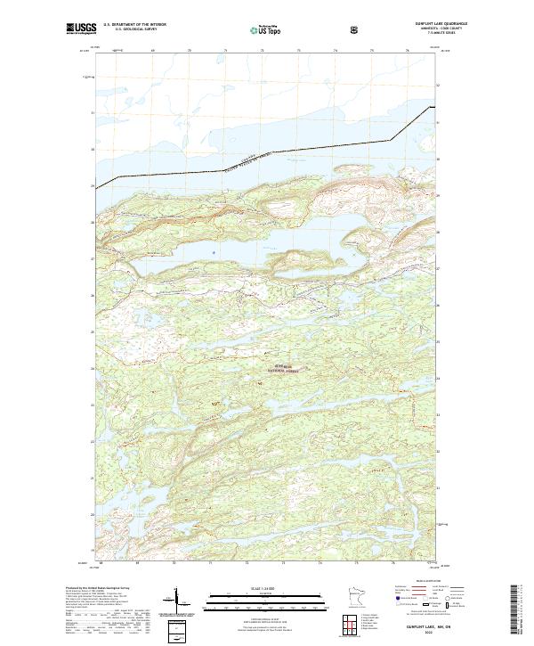 Gunflint Lake topographic map thumbnail
