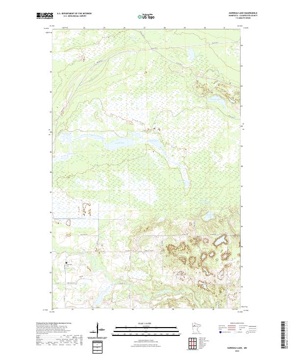 Gurneau Lake topographic map thumbnail