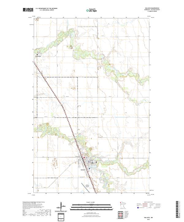 Hallock topographic map thumbnail