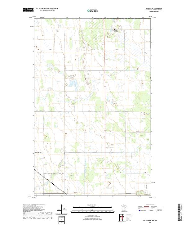 Hallock NE topographic map thumbnail