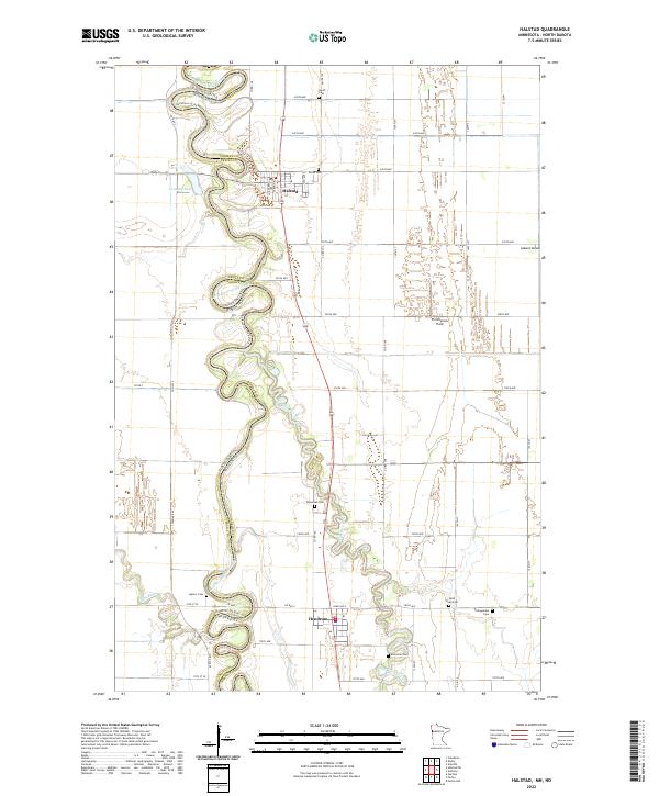 Halstad topographic map thumbnail