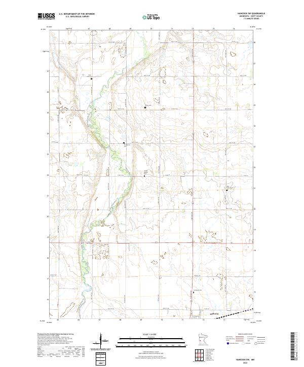 Hancock SW topographic map thumbnail