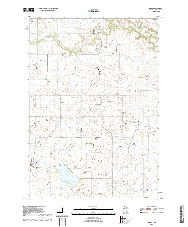 Hanska topographic map thumbnail
