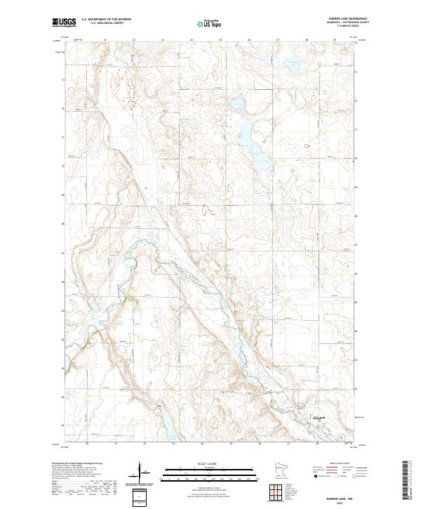 Harder Lake topographic map thumbnail