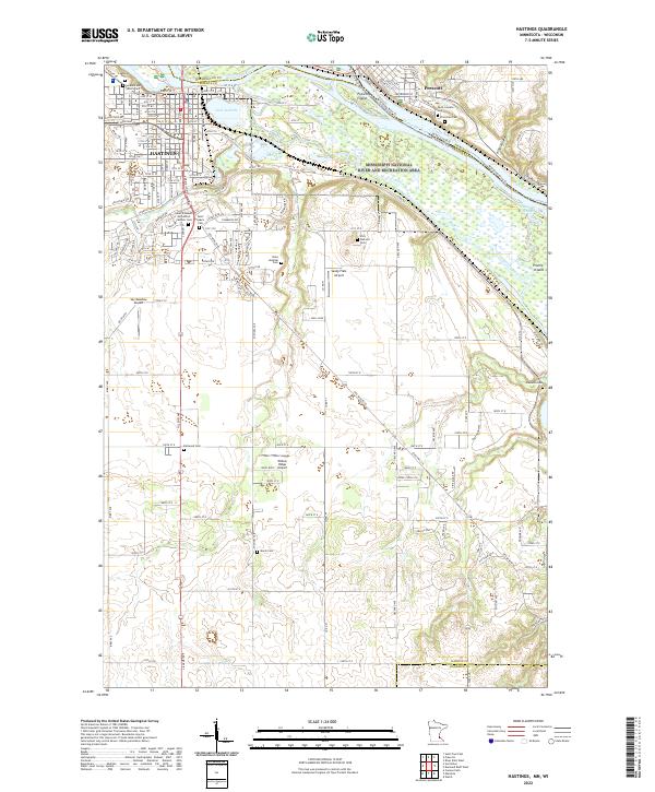 Hastings topographic map thumbnail