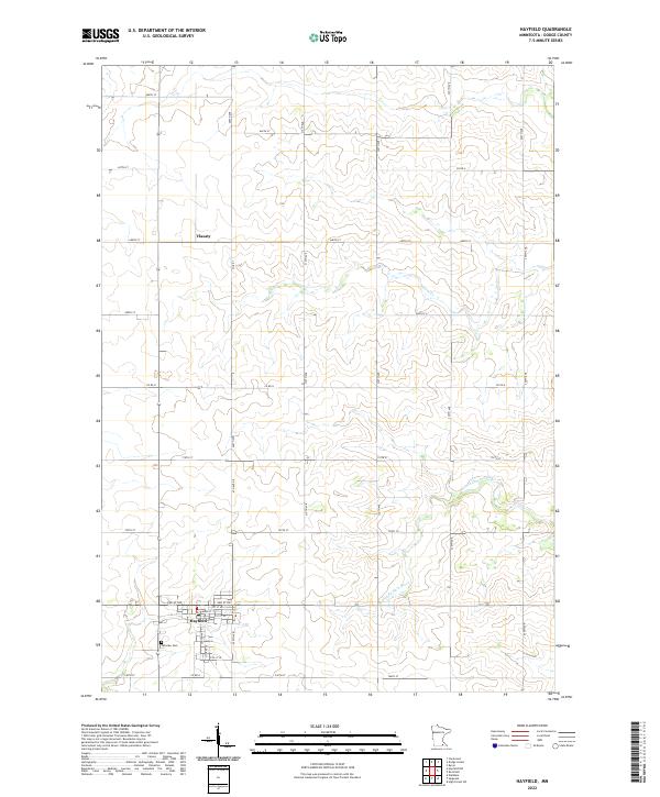 Hayfield topographic map thumbnail