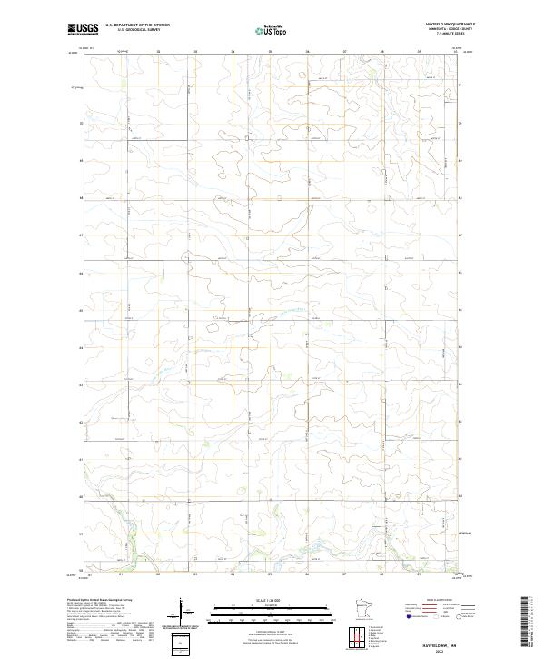 Hayfield NW topographic map thumbnail