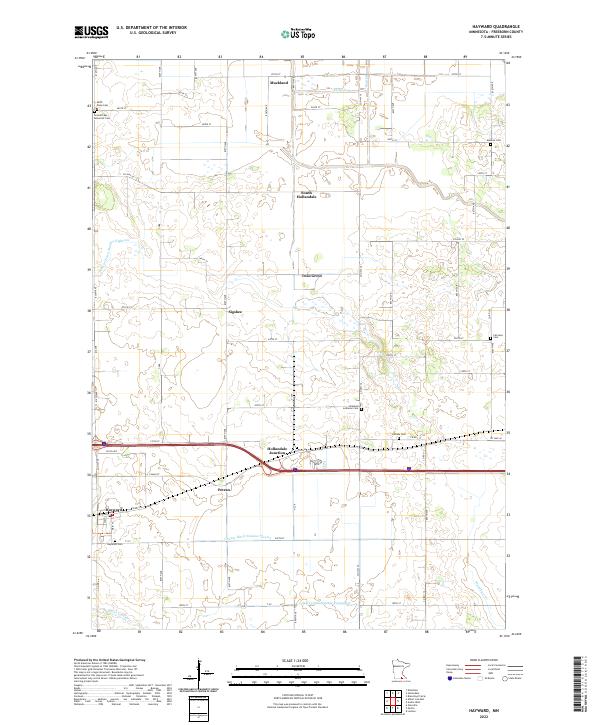 Hayward topographic map thumbnail