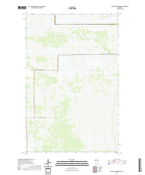 Head of Rapid River topographic map thumbnail