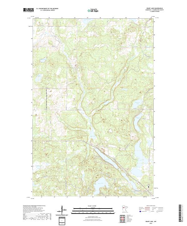 Heart Lake topographic map thumbnail