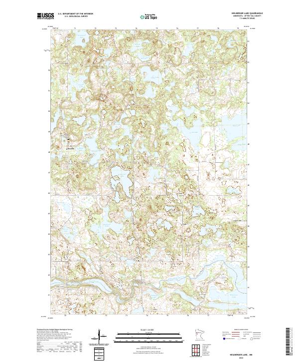 Heilberger Lake topographic map thumbnail