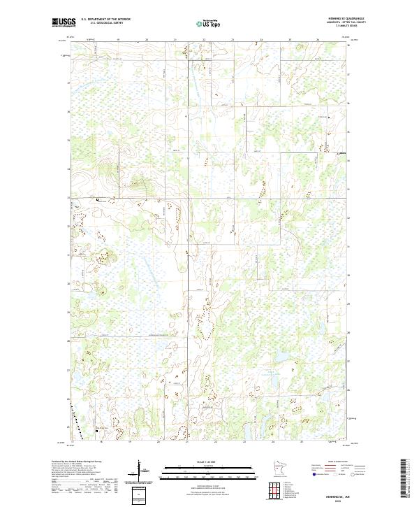 Henning SE topographic map thumbnail