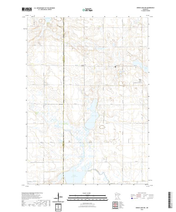Heron Lake NW topographic map thumbnail