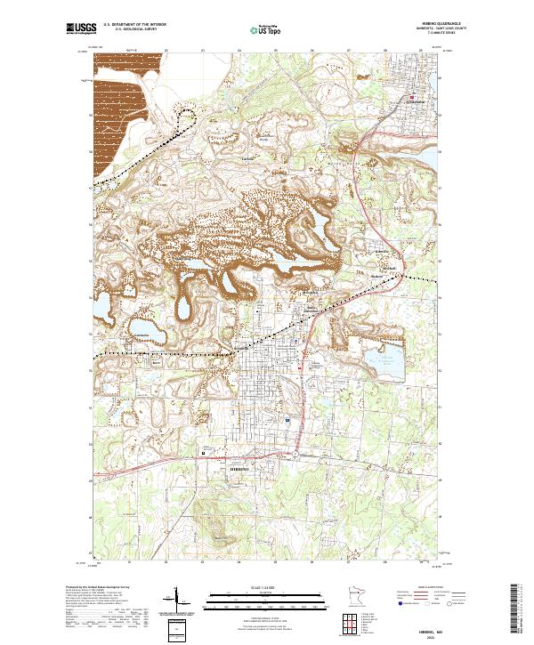 Hibbing topographic map thumbnail