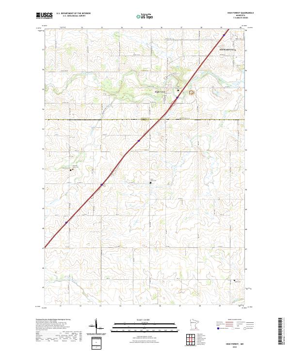 High Forest topographic map thumbnail