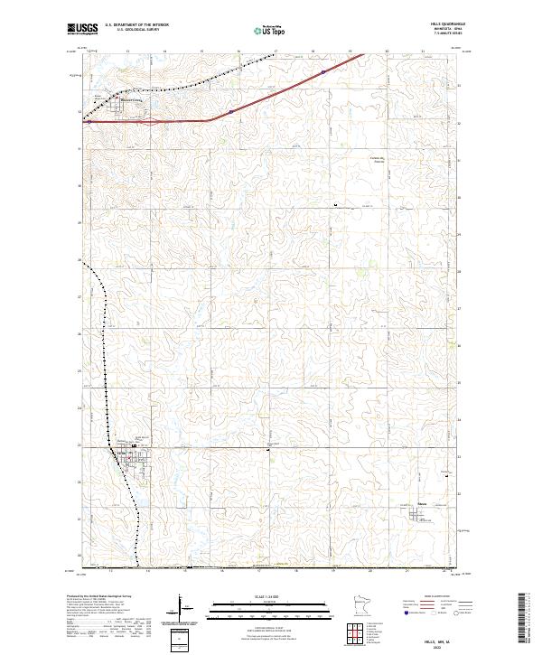 Hills topographic map thumbnail
