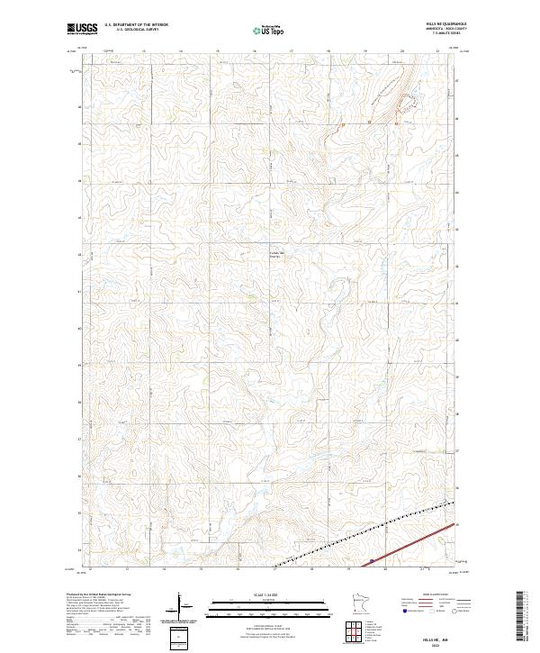 Hills NE topographic map thumbnail