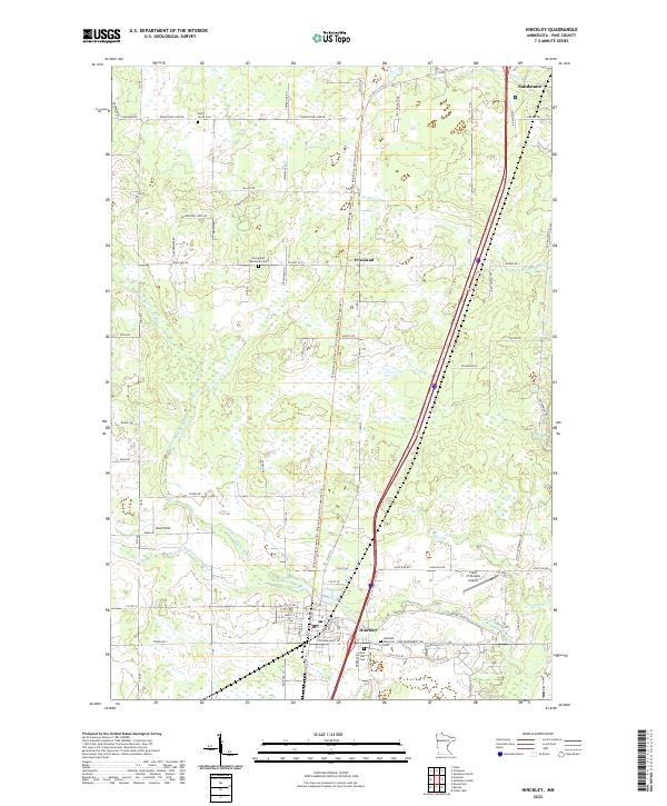 Hinckley topographic map thumbnail