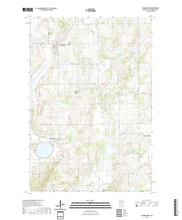 Holdingford topographic map thumbnail
