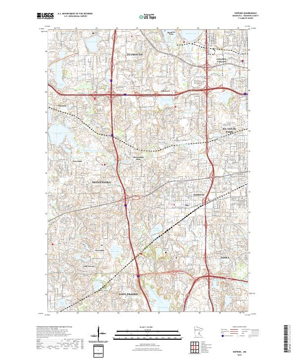 Hopkins topographic map thumbnail
