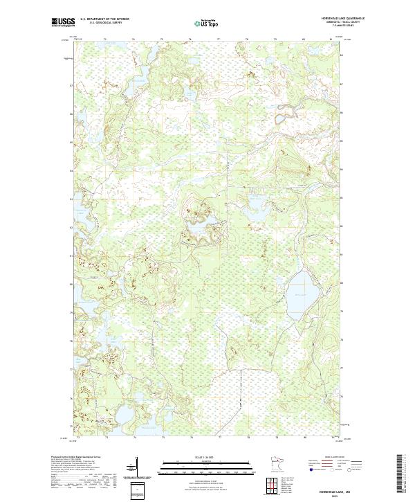 Horsehead Lake topographic map thumbnail