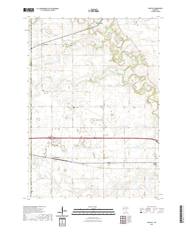 Huntley topographic map thumbnail