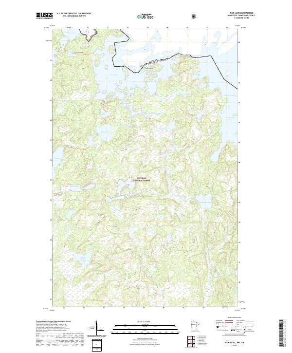 Iron Lake topographic map thumbnail