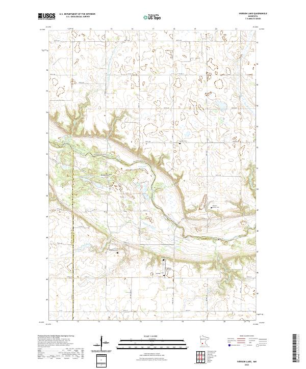 Iverson Lake topographic map thumbnail