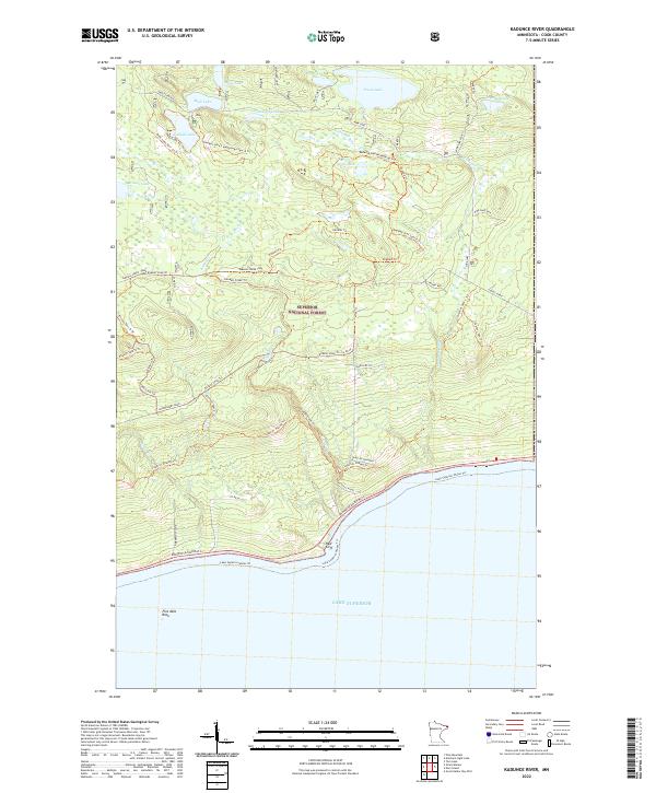 Kadunce River topographic map thumbnail