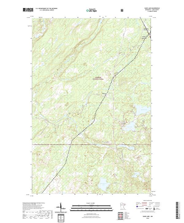Kane Lake topographic map thumbnail