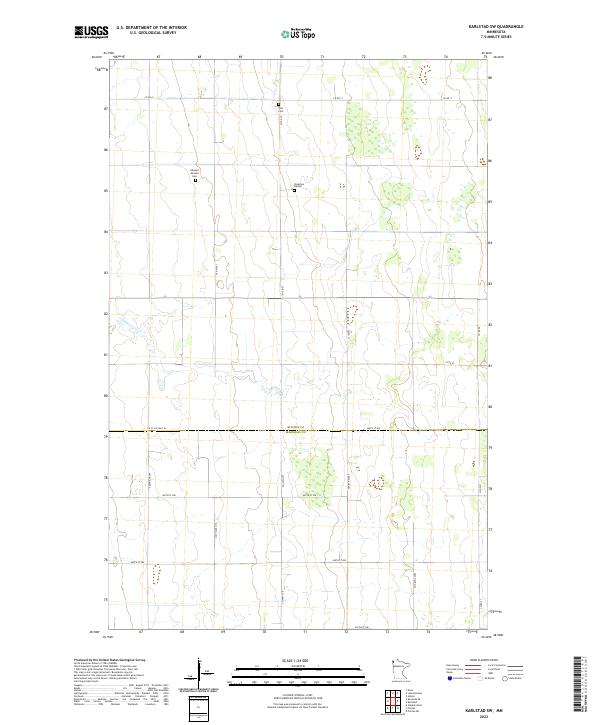 Karlstad SW topographic map thumbnail