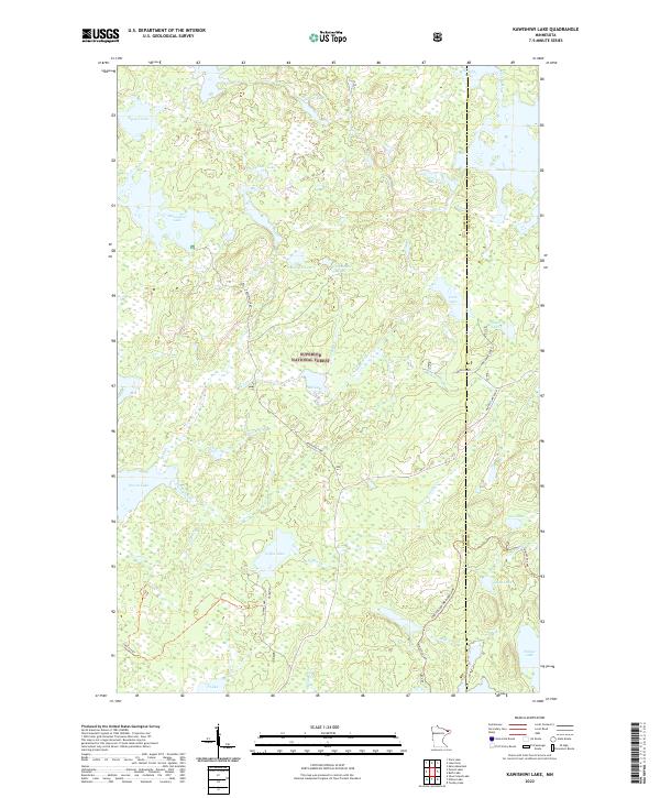 Kawishiwi Lake topographic map thumbnail