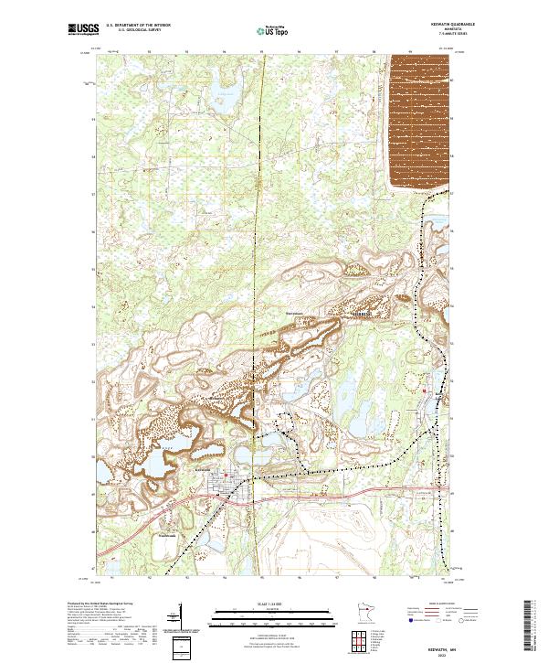 Keewatin topographic map thumbnail