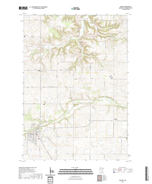 Kenyon topographic map thumbnail