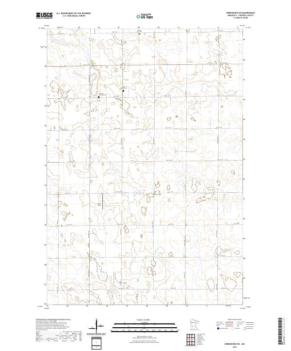 Kerkhoven SW topographic map thumbnail
