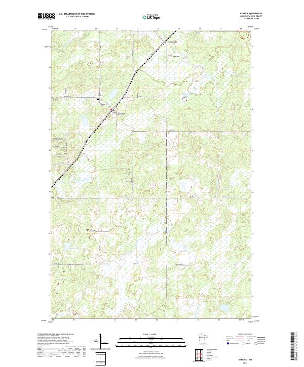 Kerrick topographic map thumbnail