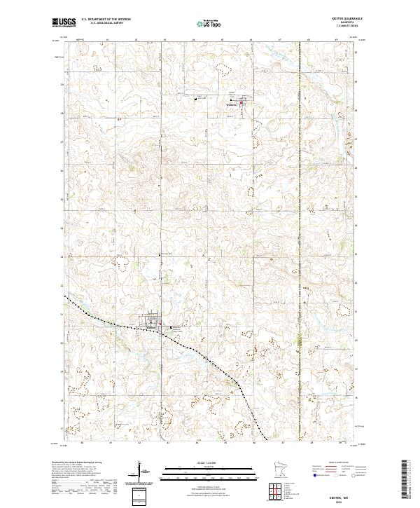 Kiester topographic map thumbnail
