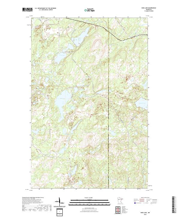 King Lake topographic map thumbnail