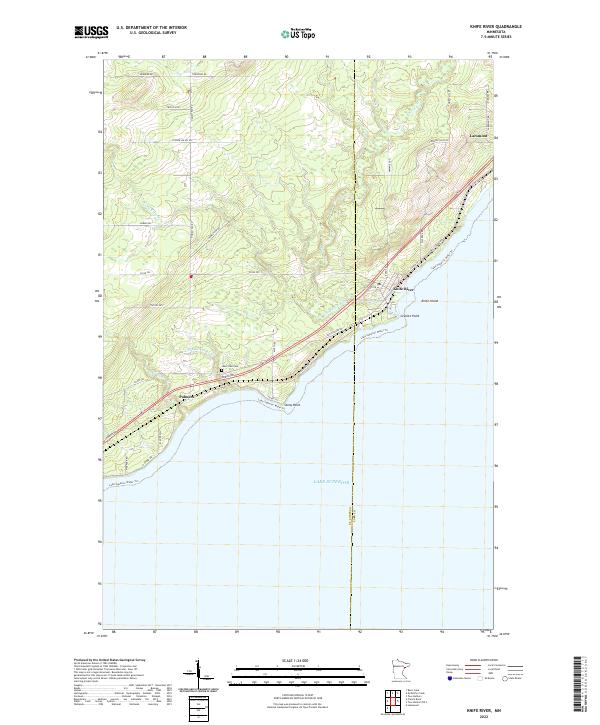 Knife River topographic map thumbnail