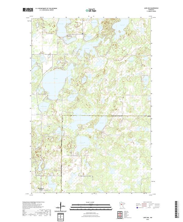 Lake Ada topographic map thumbnail